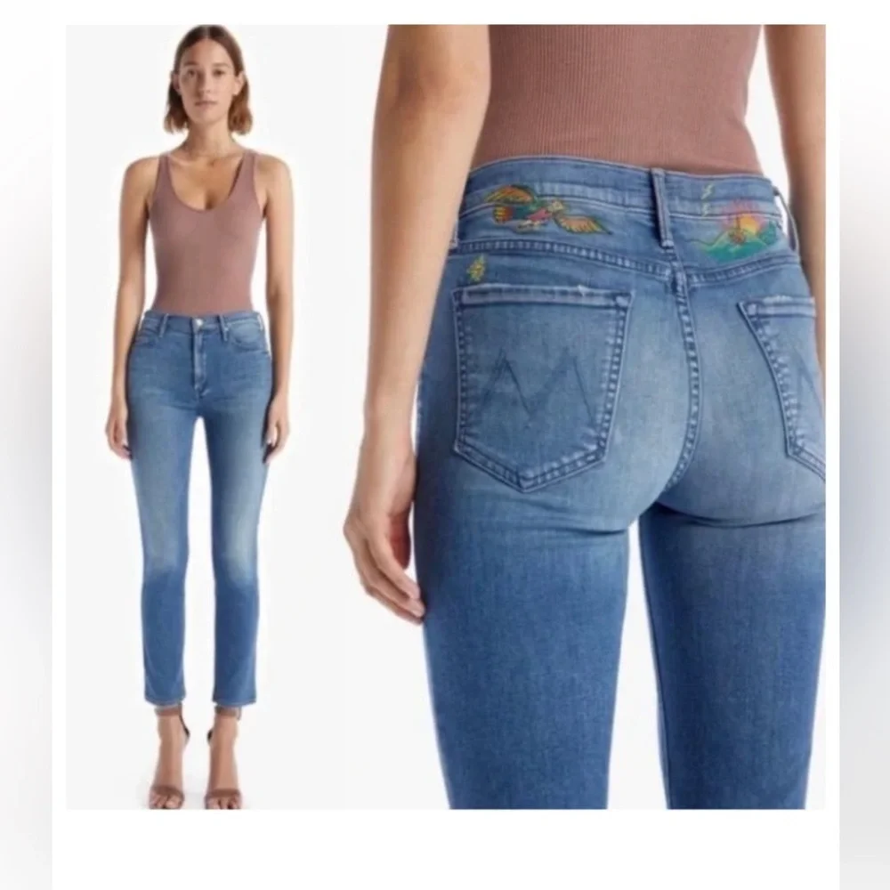 MOTHER the mid rise dazzler ankle jeans wet my plants - Picture 1 of 13
